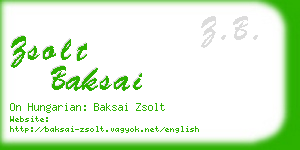 zsolt baksai business card